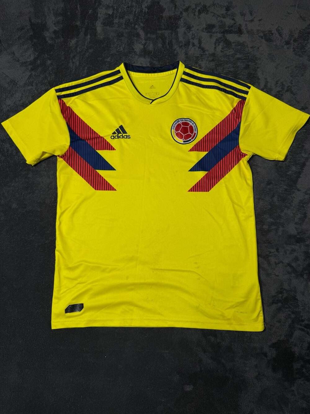 Adidas Colombia Home Soccer Jersey Size L Yellow 2018